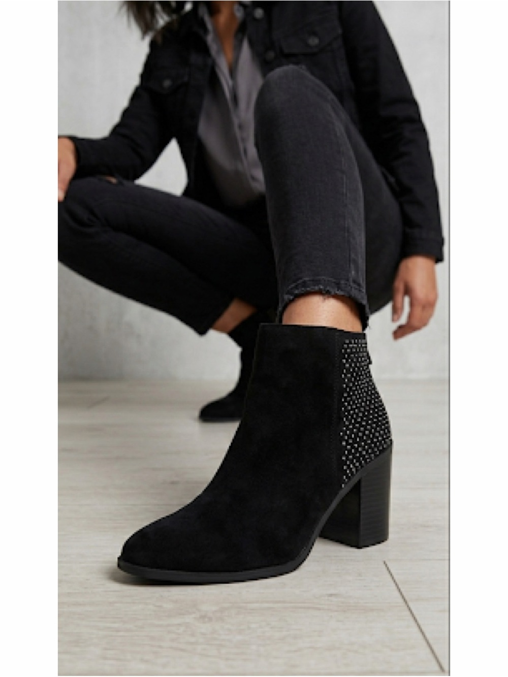 Madden NYC Women's Rain Zip Up High Heel‎ Ankle Boots Black Size 9